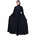 Umbrella abaya with cuff sleeves- Navy Blue